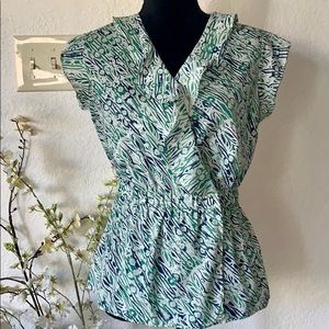 A Sweet Banana Republic Blouse W/ Ruffle Detail